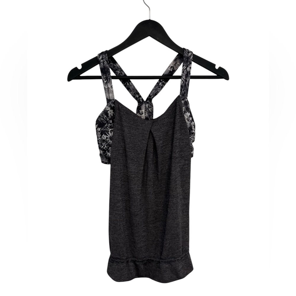lululemon athletica Black and Gray Tank Top